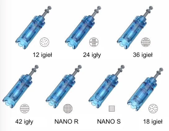Kartridże Dermapen Dr Pen M8S/A8S/A9/A11 Wkłady 10 szt. 12/18/24/36/42/nano