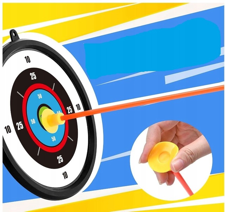 DUŻY ŁUK LED ŚWIECĄCY STRZAŁY TARCZA KOŁCZAN BEZPIECZNY ZESTAW STRZELECKI