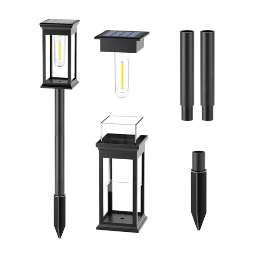 6x Lampa ogrodowa SOLARNA LED wbijana Latarnia Żarówka Filament 3000K SMD