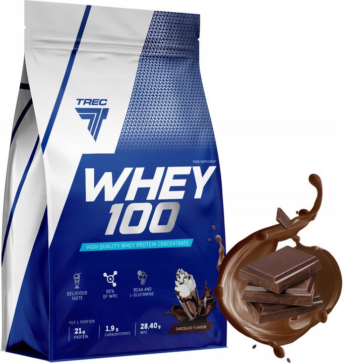 PYSZNE BIAŁKO WPC Trec Whey 100 700g PROTEINY NA MASĘ MIĘŚNIE DO TRENINGU