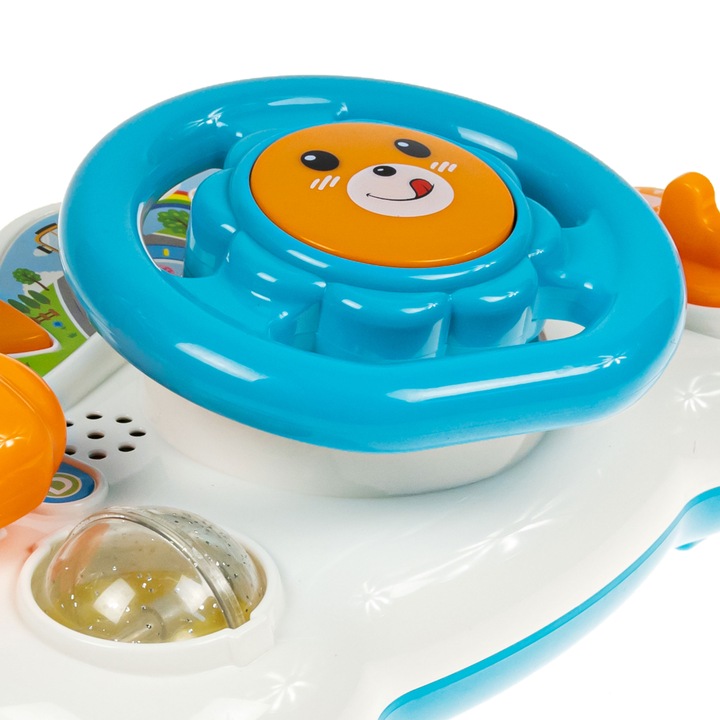 INTERAKTYWNA KIEROWNICA EDUKACYJNA DLA DZIECI KLAKSON DŹWIĘKI ŚWIATŁA