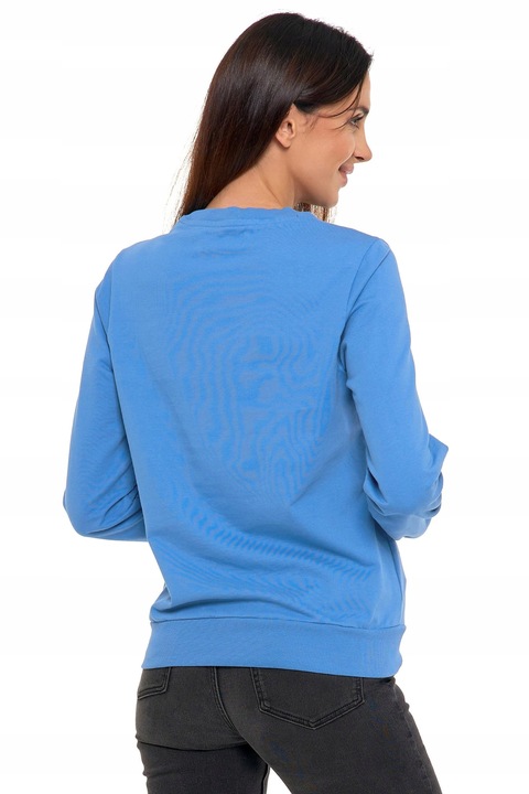 Bluza Damska Dresowa Bawełniana Bez Kaptura Wkładana Niebieska MORAJ XL