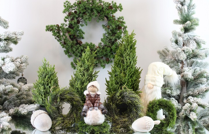 Wianek świąteczny wieniec stroik na stół drzwi Ø30 DEcodomi