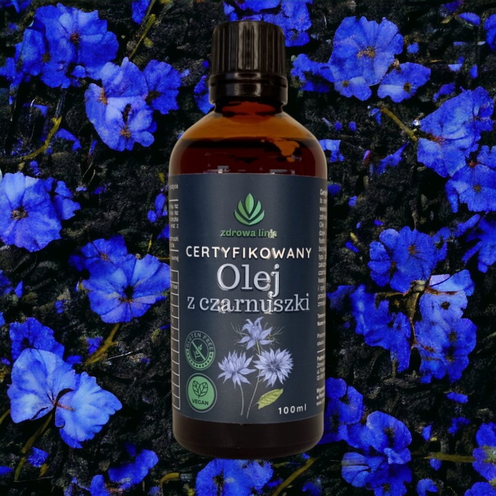 PROMOCJA Certyfikowany olej z czarnuszki 100ml TERMIN 30.06.2024