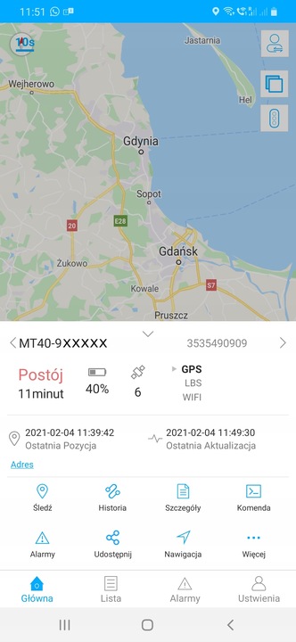 Lokalizator GPS Tracker Nadajnik 120 dni +SIM MT40