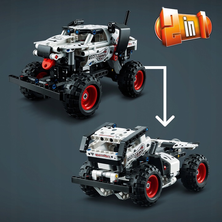 LEGO Technic Monster Dalmatian Silnik PullBack 2w1 42150