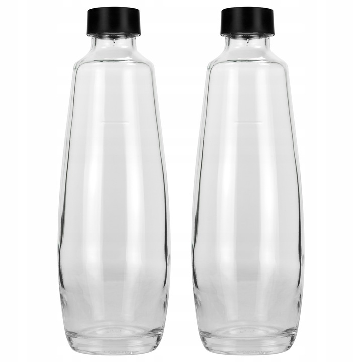 2x SZKLANA BUTELKA KARAFKA SODASTREAM 1L DO SATURATORA DUO TYLKO DO DUO