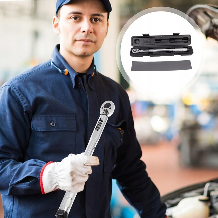 Klucz Dynamometryczny z Blokadą Blokada 5-25 Nm 1/4" Dwukierunkowy z Etui