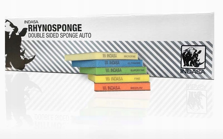 INDASA GĄBKA ŚCIERNA na mokro i sucho 10szt