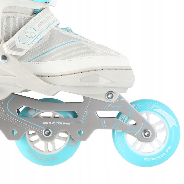 ROLKI REGULOWANE DAMSKIE MŁODZIEŻOWE KAUCZUKOWE ŁYŻWOROLKI ROZMIAR 39-42