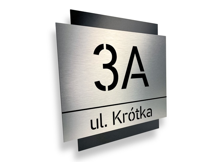 Tabliczka adresowa NUMER | ADRES NA DOM| 25x25cm | CNC | Wycinany | UV