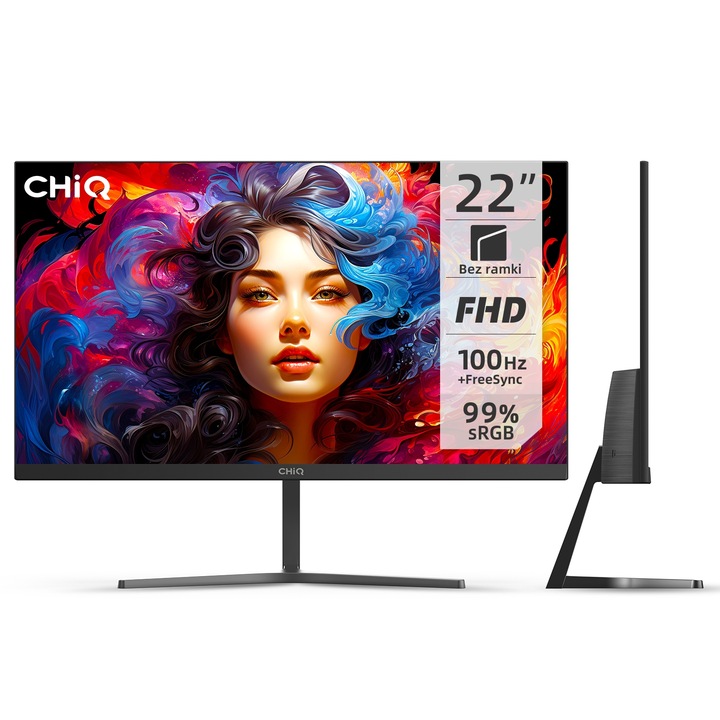 Monitor Bezramkowy 22" CHiQ 22F650,100 Hz + FreeSync, FHD PC
