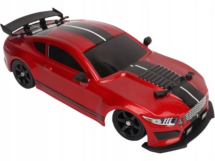 DUŻY Samochód Zdalnie Sterowany Auto RC Do Driftu Led Dym 4x4 MUSTANG DRIFT