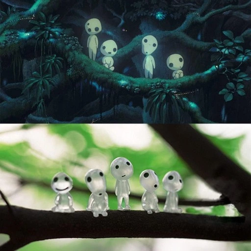 Świecące Figurki drzewnych elfów 10 szt dekoracja