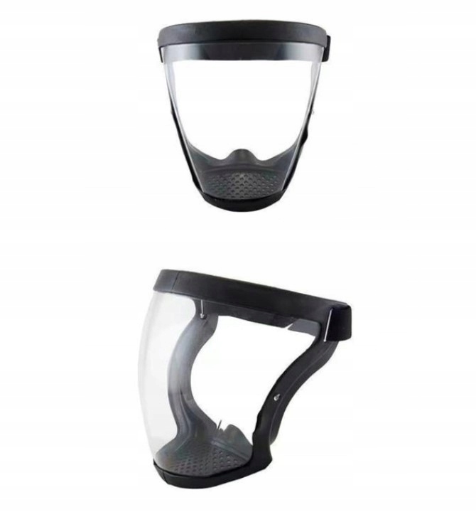 Maska ochronna na twarz przezroczysta z 10szt filtrem PM2.5