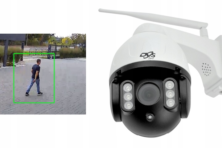 ZEWNĘTRZNA BEZPRZEWODOWA KAMERA WIFI OBROTOWA IP 5Mpx MONITORING DVS LED IR