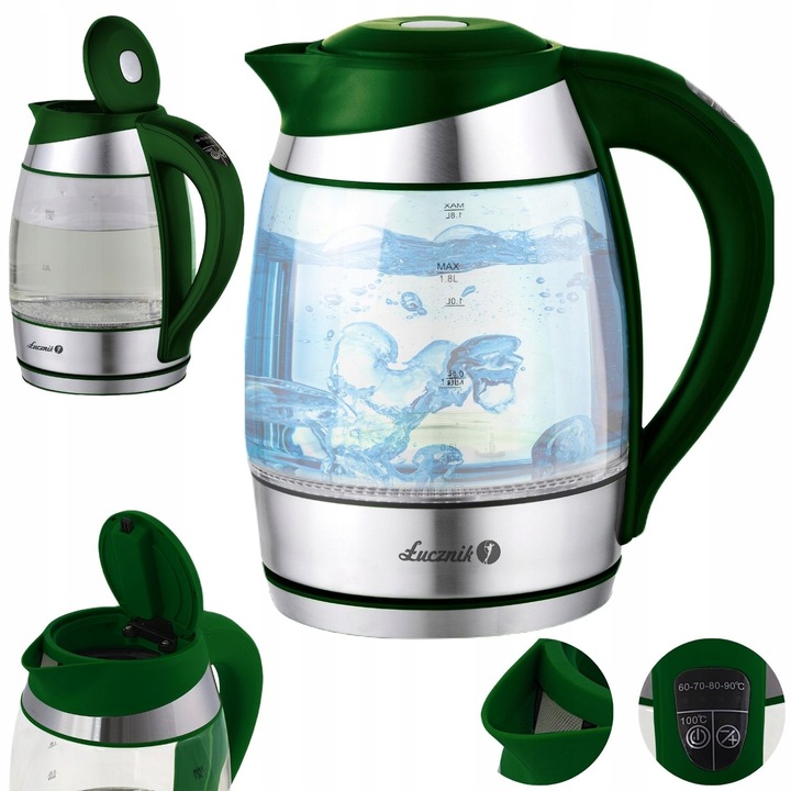 Czajnik elektryczny 2200W z regulacją temperatury 1,8l