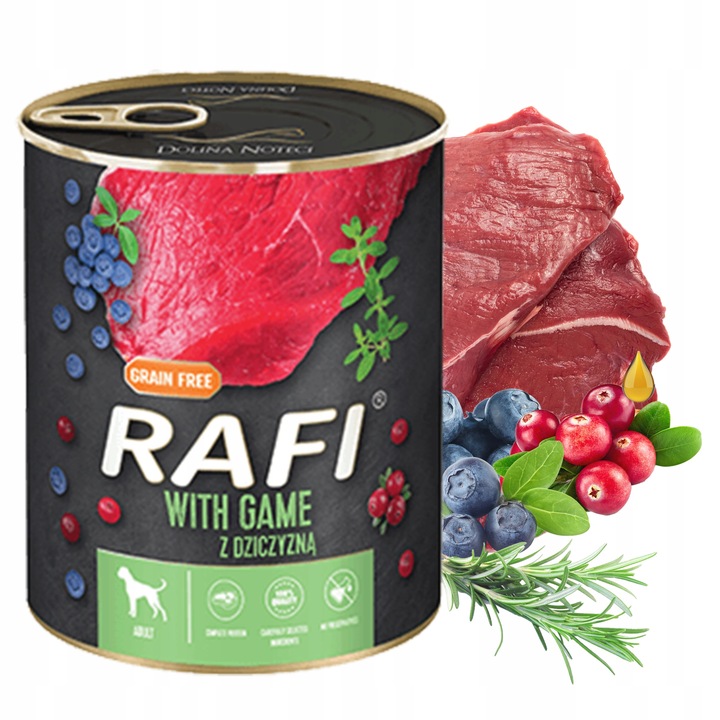 Puszka dla PSA Dolina Noteci RAFI PREMIUM 12x800g 6 SMAKÓW X 2