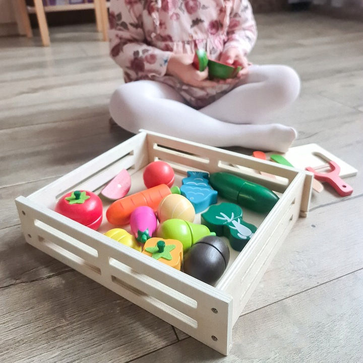 Drewniane Warzywa i Owoce do Krojenia na Rzepy dla Dzieci Zestaw na Prezent