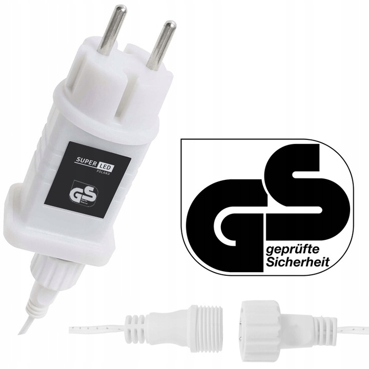 Sople 500 LED zewnętrzne ZIMNE + FLASH 22,5 m świąteczne + pilot