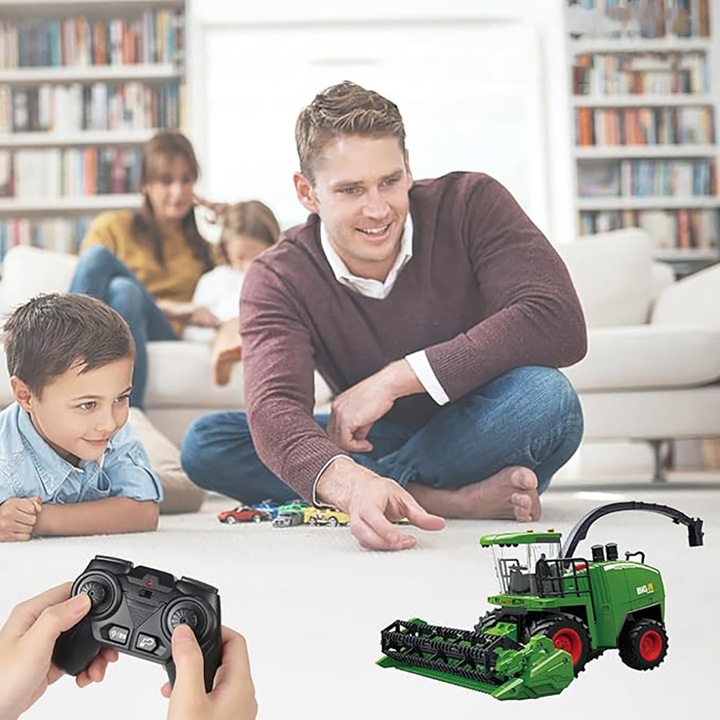 TRAKTOR ZDALNIE STEROWANY CIĄGNIK Z PRZYCZEPĄ RC na PILOTA 2W1