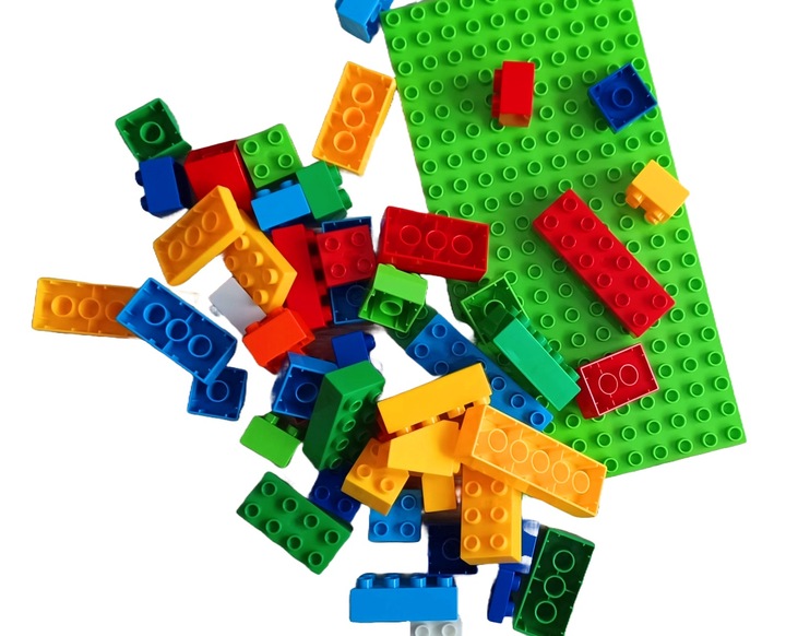 KLOCKI KONSTRUKCYJNE UNICO POJEMNIK Z PŁYTKĄ 120 ELEMENTÓW KOMPATYBILNE