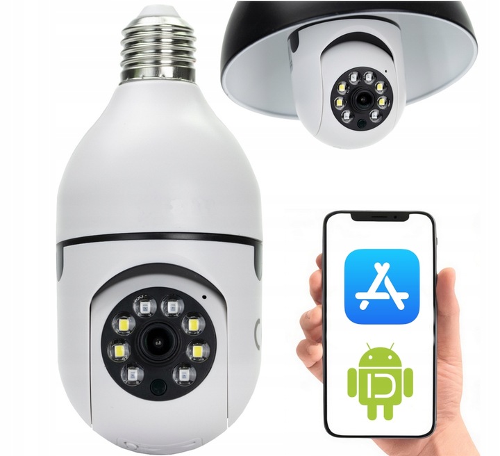 KAMERA ŻARÓWKA OBROTOWA IP WIFI W ŻARÓWCE 360