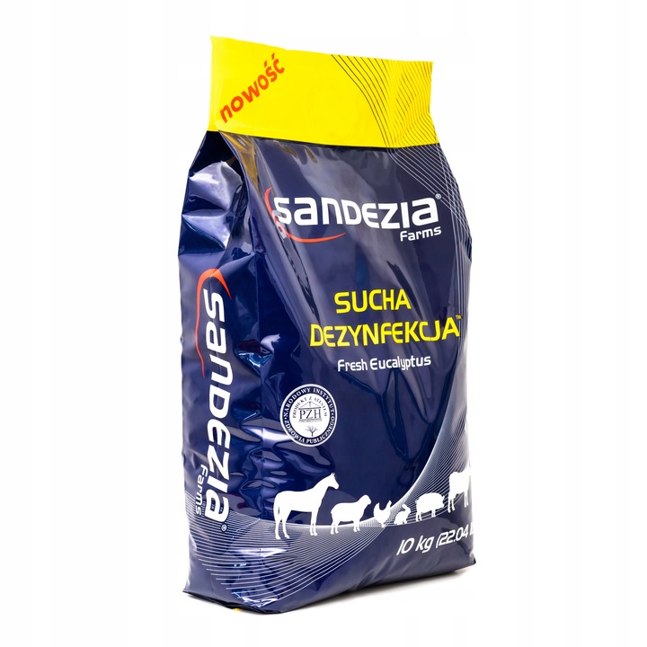 Proszek do Suchej Dezynfekcji Kurnika Gołębnika Chlewni Sandezia 10kg