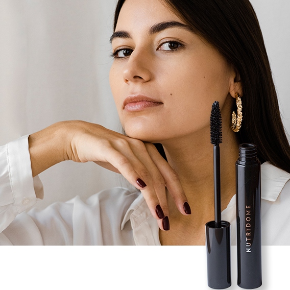 TUSZ DO RZĘS ze szczoteczką olej rycynowy WYDŁUŻAJĄCY czarny NUTRIDOME