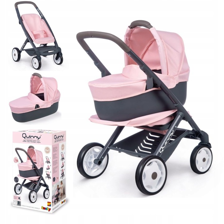 Wózek dla lalki zestaw 3 w 1 Smoby Maxi-Cosi Quinny 253117
