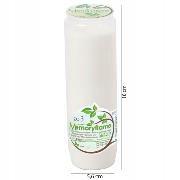 16 SZTUK Wkłady do Zniczy OLEJOWE 96h CAŁOROCZNE 4 dni EKONOMICZNE ZNICZE