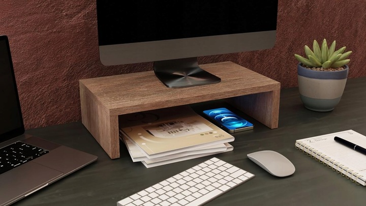 PODSTAWKA POD MONITOR NADSTAWKA ERGONOMICZNA NA BIURKO PODNOSI EKRAN O 11CM