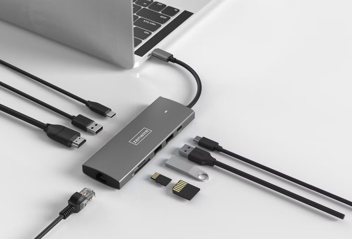 HUB USB-C Przejściówka ADAPTER 9w1 HDMI Gigabit Ethernet Macbook Pro Air M3