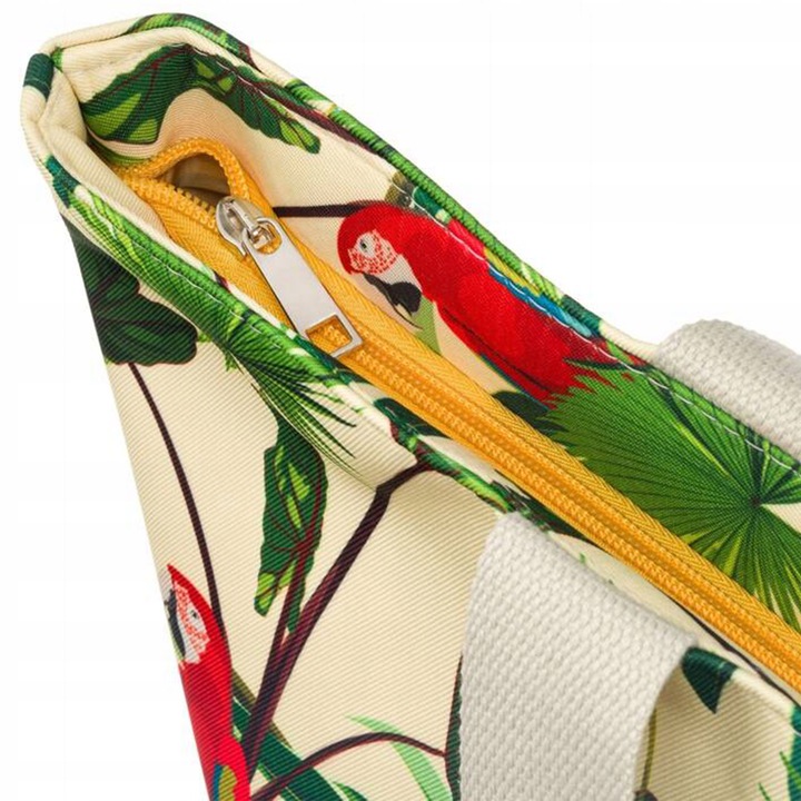 Torba Plażowa Duża Zapinana Na Zamek Torebka Shopper z Podszewką Piknik XXL