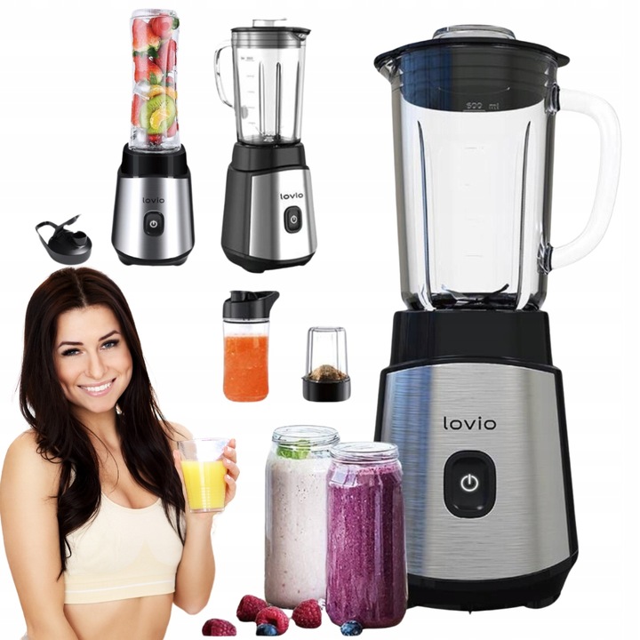 Blender kielichowy młynek do kawy i orzechów LOVIO LVJBL001 900W