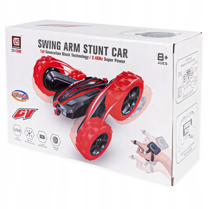 AUTO TWISTER SAMOCHÓD 4x4 ZDALNIE STEROWANY GESTAMI RĘKĄ + PILOT DLA DZIECI