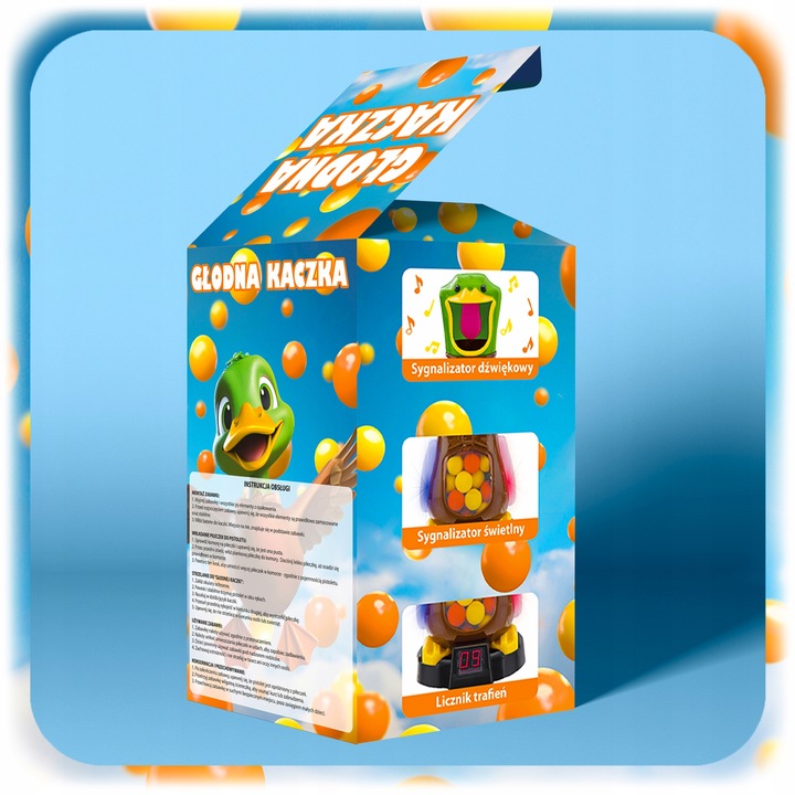 GŁODNA KACZKA STRZELANIE DO CELU PISTOLET ZABAWKOWY 2X GRA ZRĘCZNOŚCIOWA