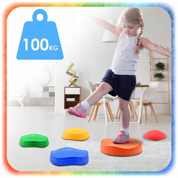 ŚCIEŻKA SENSORYCZNA XL KAMIENIE BALANSUJĄCE DLA DZIECI TRENING RÓWNOWAGI