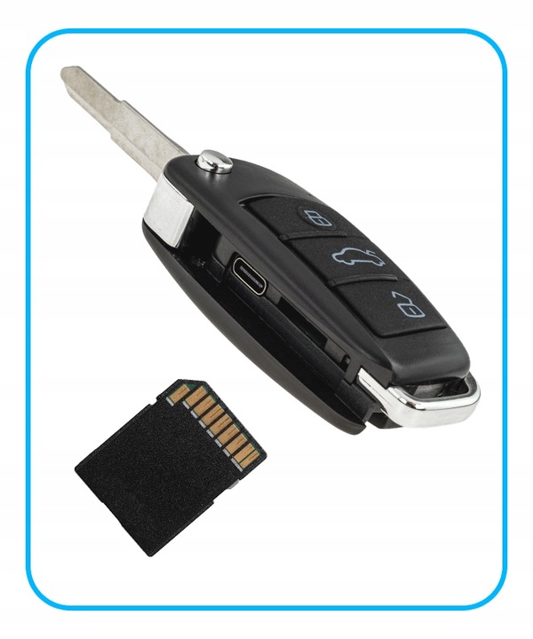 Mini Kamera ukryta Kluczyk Samochodowy KAMERA SZPIEGOWSKA FULLHD Tryb nocny