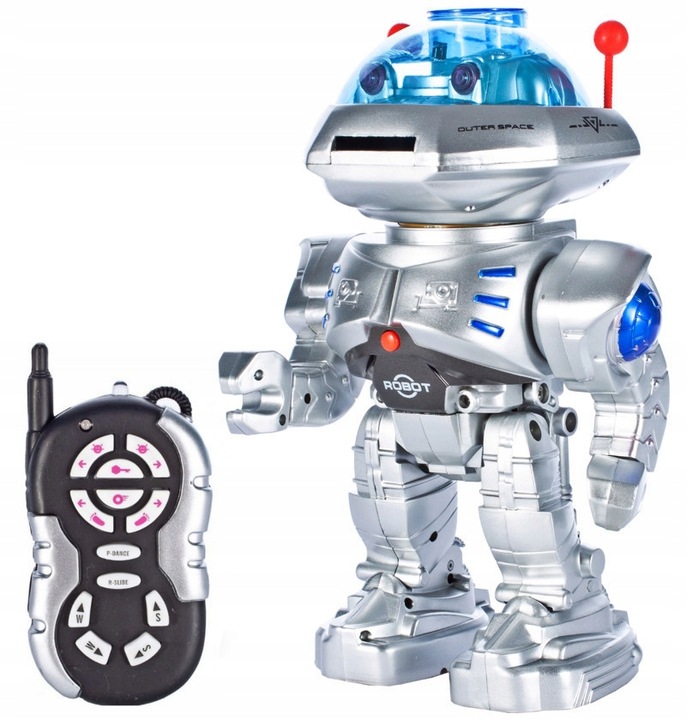 ZDALNIE STEROWANY ROBOT Pilot R/C STRZELAJĄCY KRĄŻKAMI do 5 metrów CHODZI