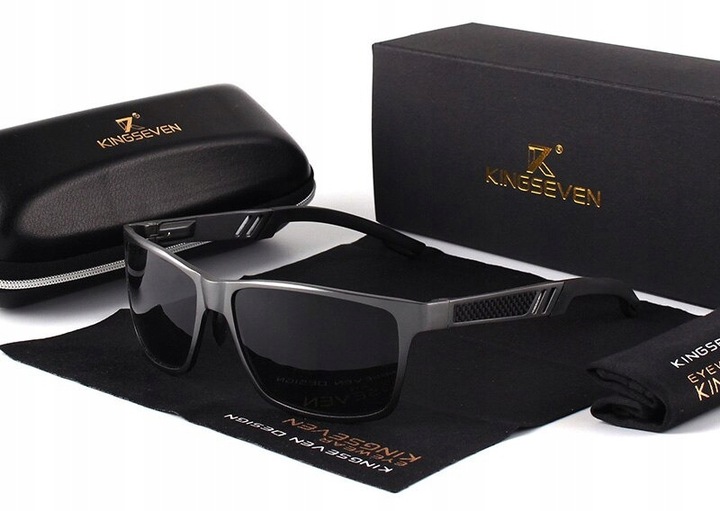 OKULARY PRZECIWSŁONECZNE KINGSEVEN POLARYZACJA nerdy aluminiowe N7180