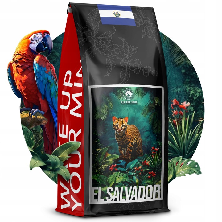 KAWA ZIARNISTA 2x500g ŚWIEŻO PALONA BRAZIL+SALVADOR 100% ARABIA - BLUE ORCA