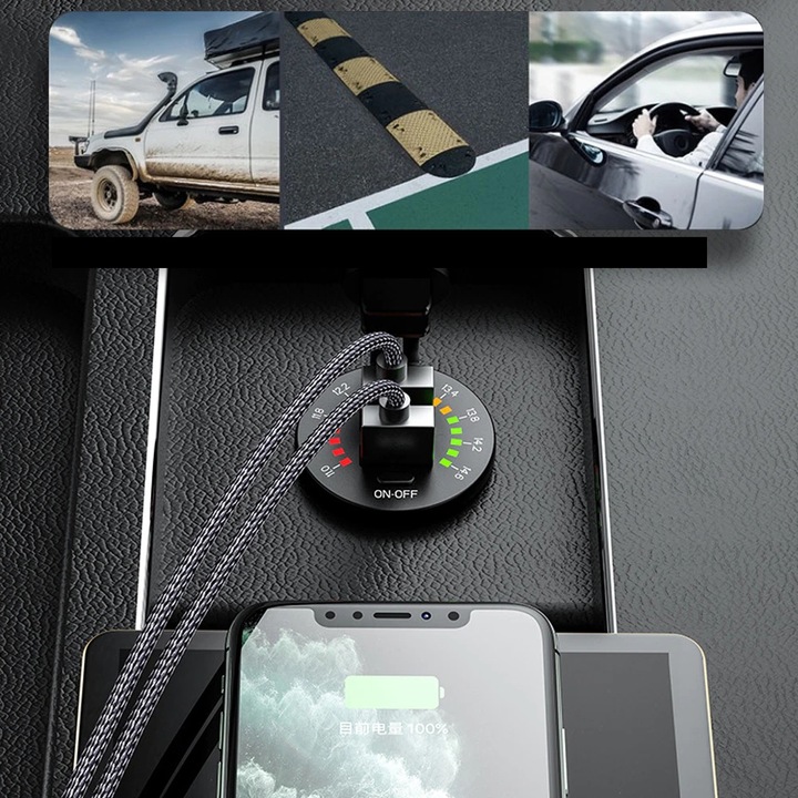 ŁADOWARKA SAMOCHÓD 2x USB 4.8A WOLTOMIERZ MIERNIK