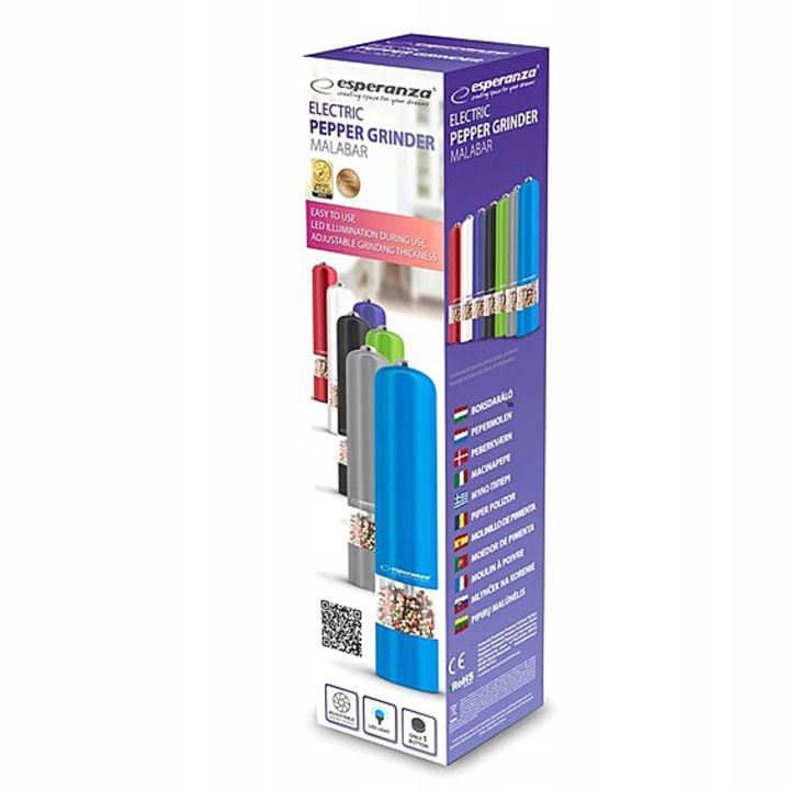 MŁYNEK DO PIEPRZU I SOLI PRZYPRAW ELEKTRYCZNY 1+1
