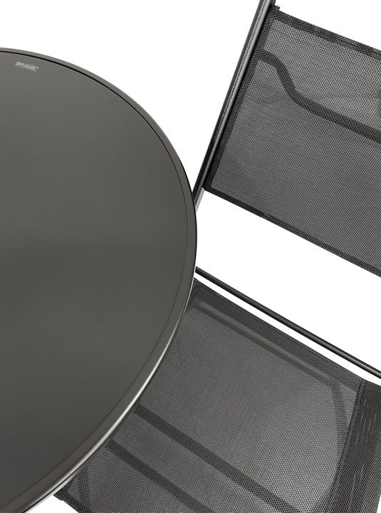 MEBLE NA BALKON TARAS SKŁADANE KOMPLET ZESTAW TASOS 2-OS 60 L CZARNY