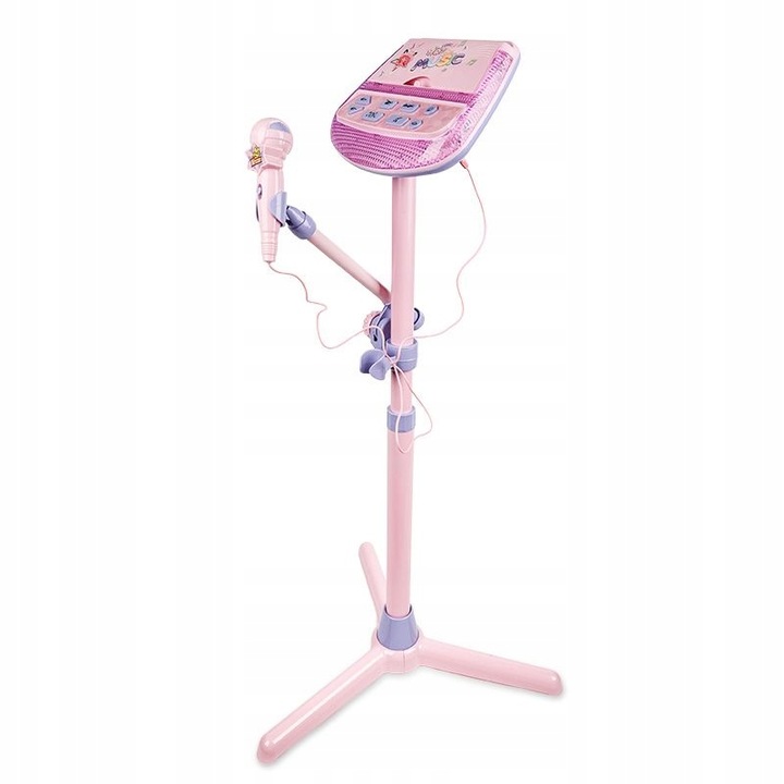 ZESTAW KARAOKE DLA DZIECI ODTWARZACZ MP3 MIKROFON STATYW NN KSET