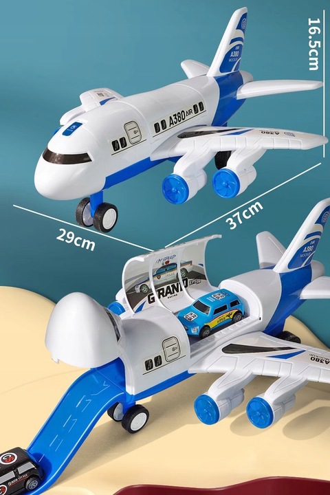 SAMOLOT Z 18 SAMOCHODAMI dla dzieci zabawki o tematyce policyjnej