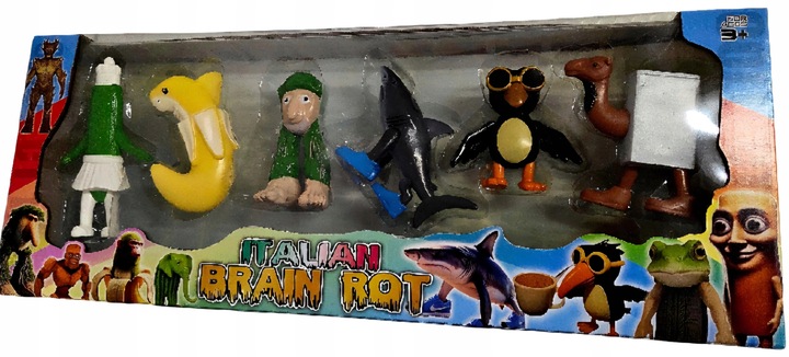 FIGURKI BRAINROT TUNG TUNG TUNG TRALALERO TRALALA ZABAWKI ZESTAW 6 SZTUK