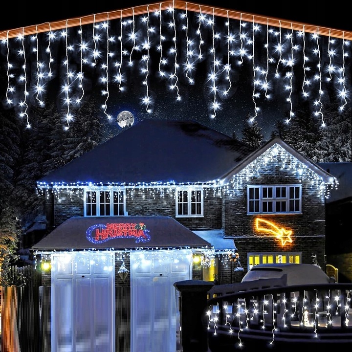 Sople FLASH BIAŁY Zimny 300 LED + ZIMNY FLASH