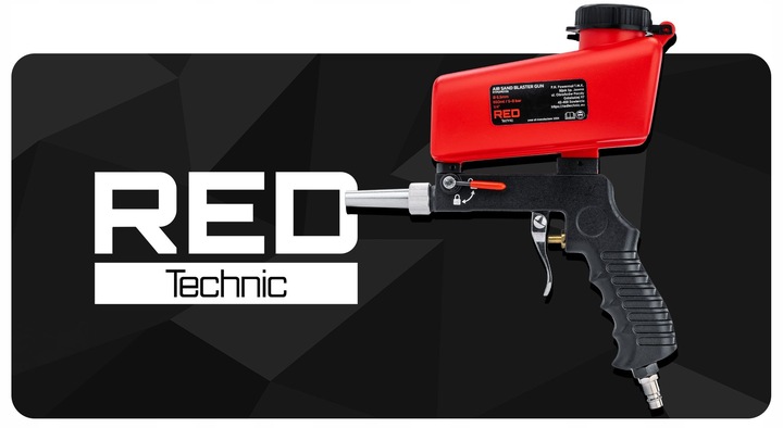 PISTOLET DO PIASKOWANIA ZE ZBIORNIKIEM PNEUMATYCZNY 650ML 1/4" 8BAR 6,5 MM